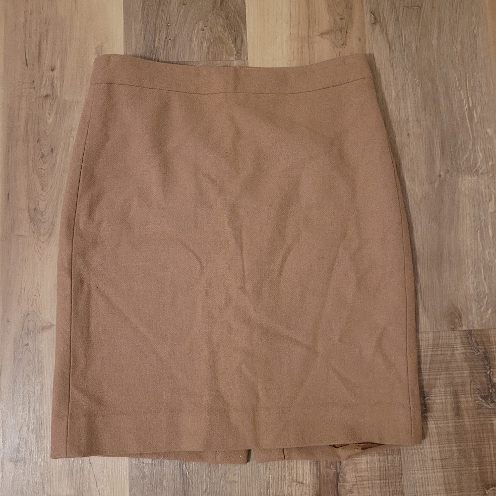 J.Crew Tan Wool Pencil Skirt Size 4